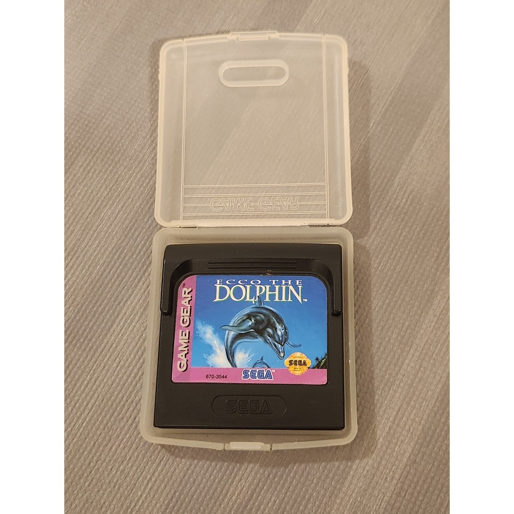 Sega Game Gear Ecco the Dolphin Game Cartridge with Protective Case